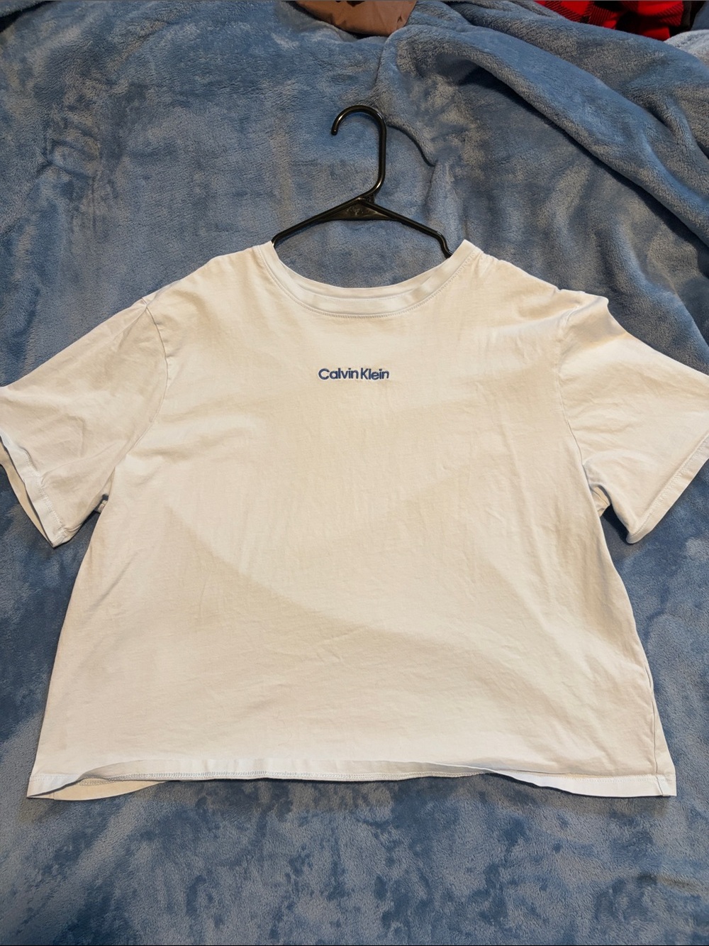 Calvin Klein Light Blue Tee with Navy Logo